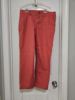LOFT "The Slim" Women's Coral Straight-Leg Chino Pants